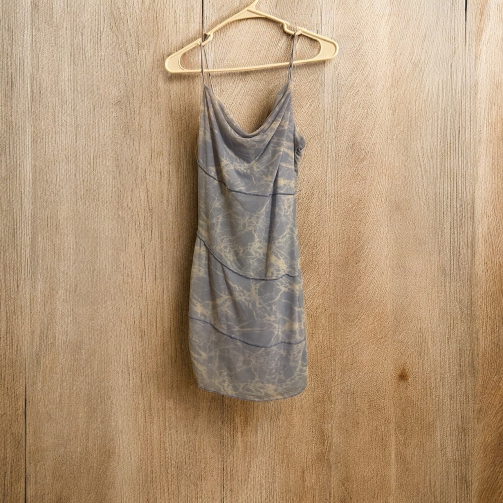 SHEIN Gray Marble Mini Dress